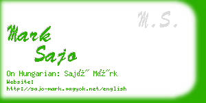 mark sajo business card
