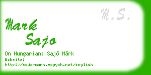 mark sajo business card